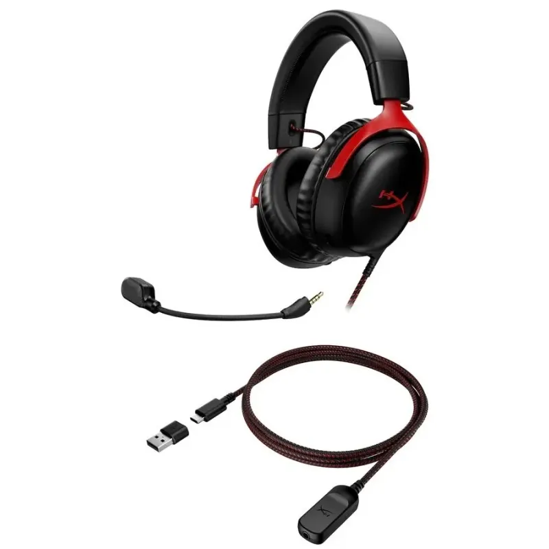 Комп'ютерна гарнітура HyperX Cloud III Black/Red (727A9AA)