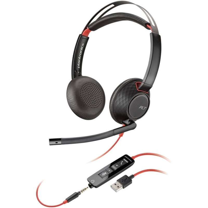 Комп'ютерна гарнітура POLY BlackWire 5220 USB-A HS Stereo Black (80R97AA)
