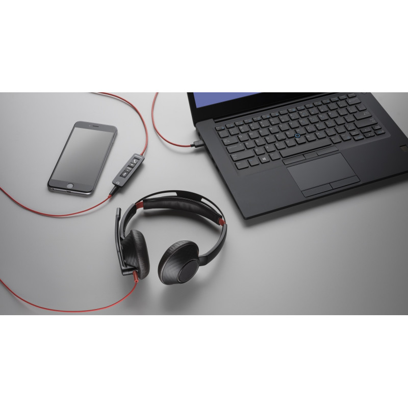 Комп'ютерна гарнітура POLY BlackWire 5220 USB-A HS Stereo Black (80R97AA)