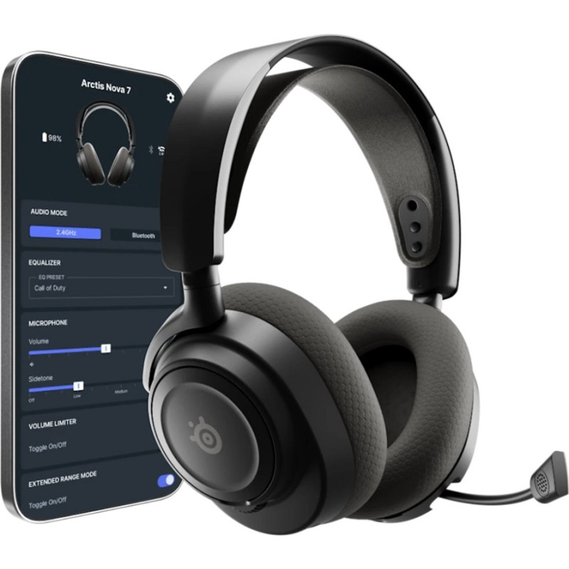 Комп'ютерна гарнітура SteelSeries Arctis Nova 7P Wireless Gen 2 Black (61744)