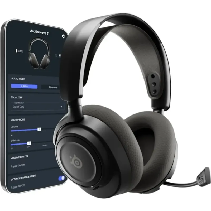 Компьютерная гарнитура SteelSeries Arctis Nova 7P Wireless Gen 2 Black (61744)