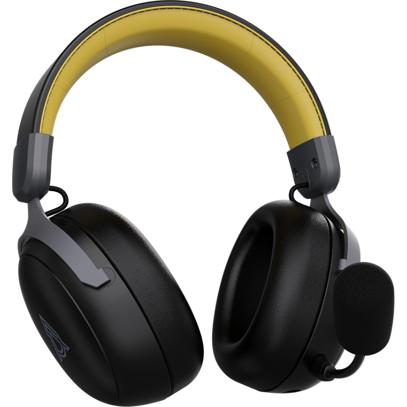 Комп'ютерна гарнітура Ajazz AHM08 MAX Black Gray Yellow (AHM08-MAX-BGY)