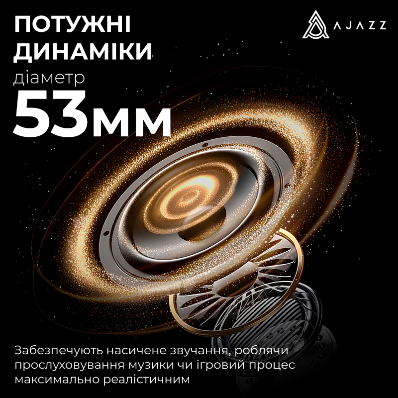 Комп'ютерна гарнітура Ajazz AHM08 MAX Black Gray Yellow (AHM08-MAX-BGY)