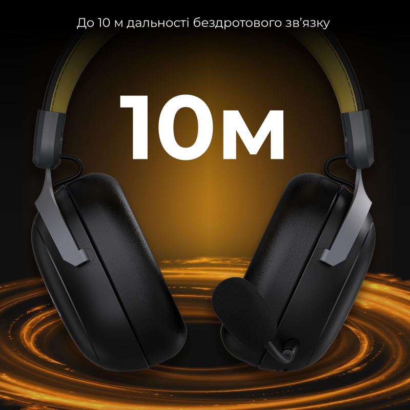 Комп'ютерна гарнітура Ajazz AHM08 MAX Black Gray Yellow (AHM08-MAX-BGY)