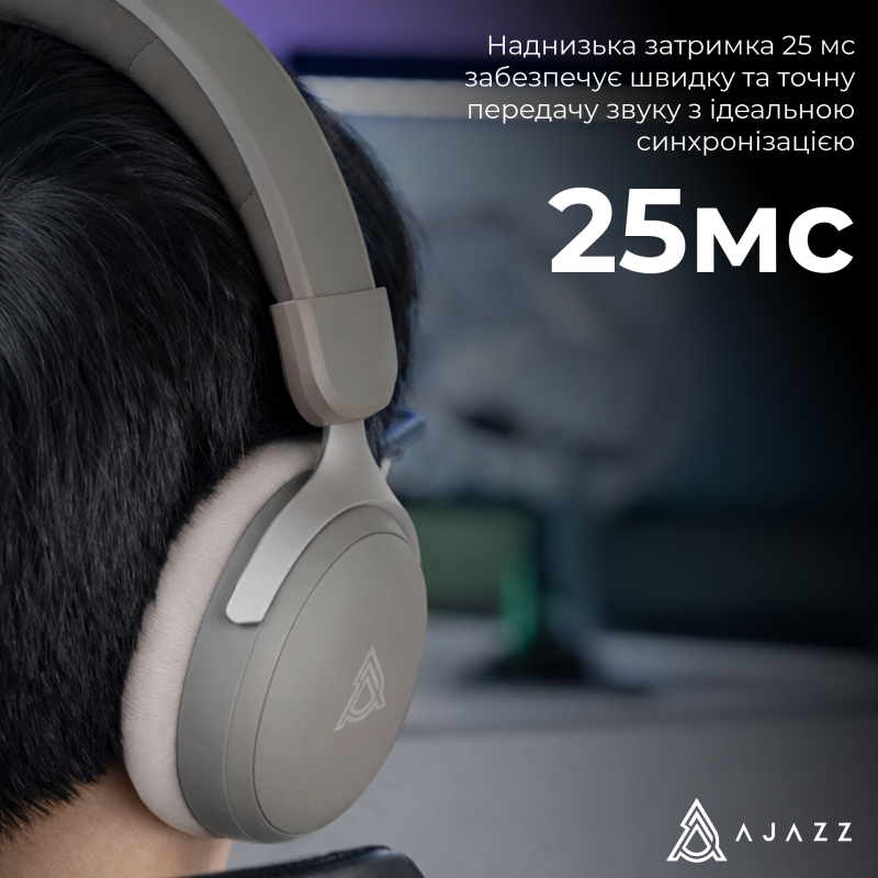 Комп'ютерна гарнітура Ajazz AHM08 MAX Gray White (AHM08-MAX-GW)