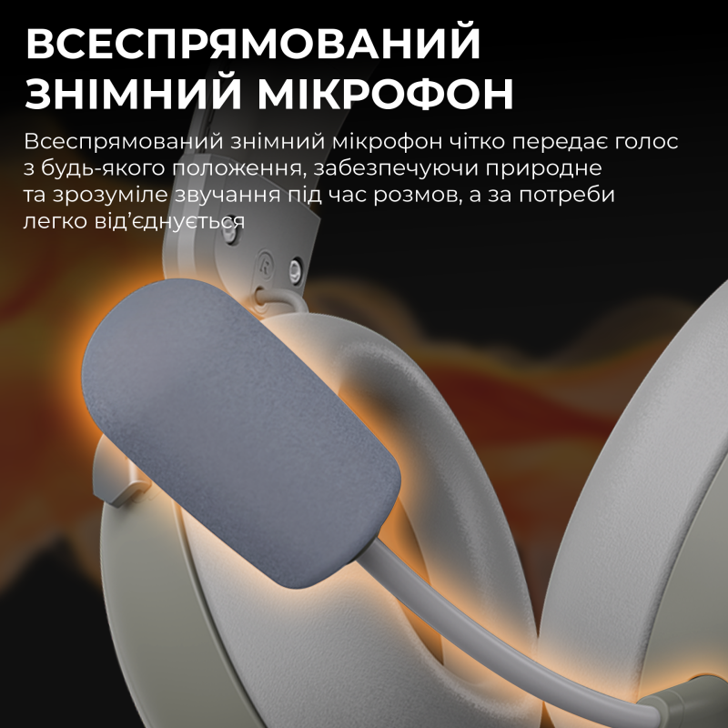 Комп'ютерна гарнітура Ajazz AHM08 MAX Gray White (AHM08-MAX-GW)