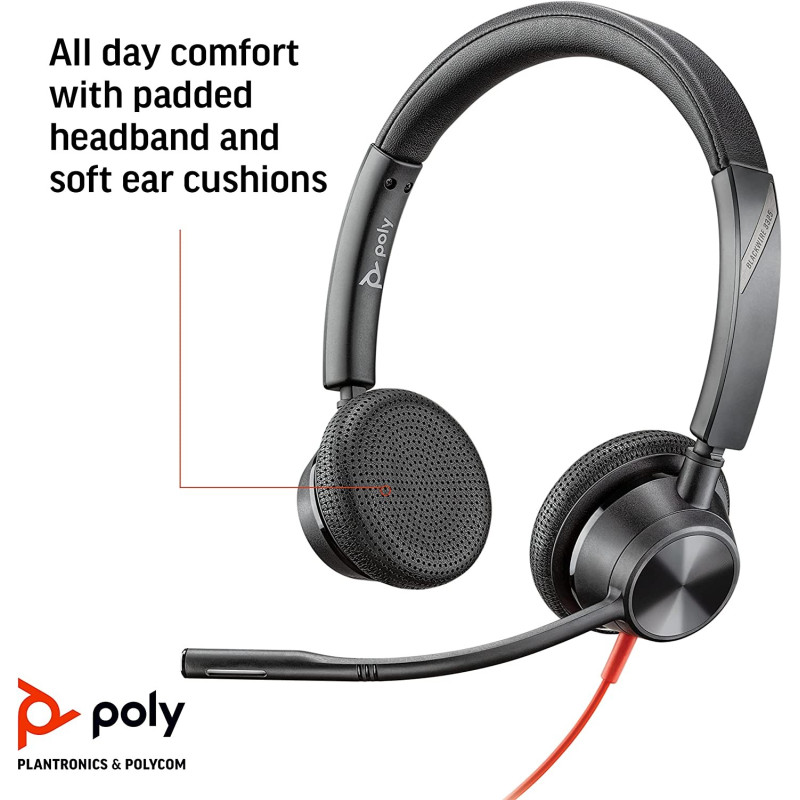 Компьютерная гарнитура POLY BlackWire C3325-M Black (8X222AA)