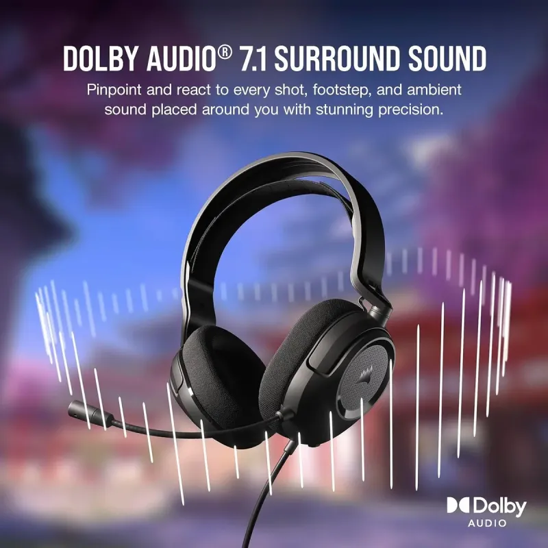 Компьютерная гарнитура Corsair HS35 SURROUND v2 Black (CA-9011386)