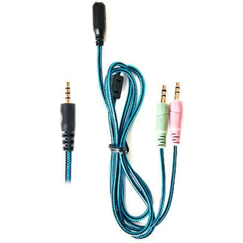 Компьютерная гарнитура REAL-EL GDX-7500 Black-Blue (EL124100015)