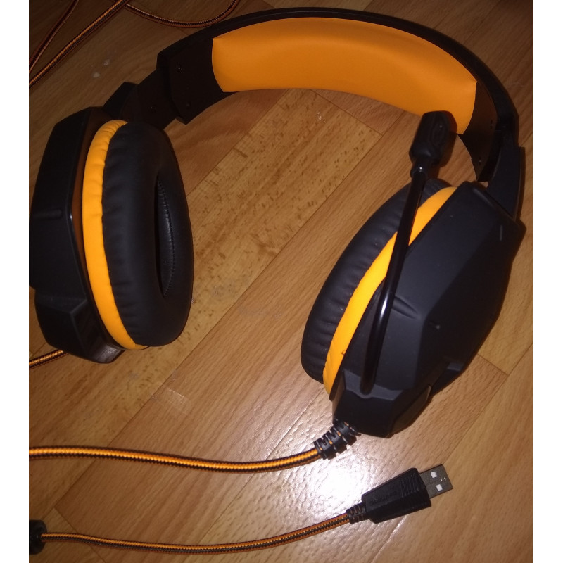 Компьютерная гарнитура REAL-EL GDX-7700 Surround 7.1 Black-orange (EL124100016)