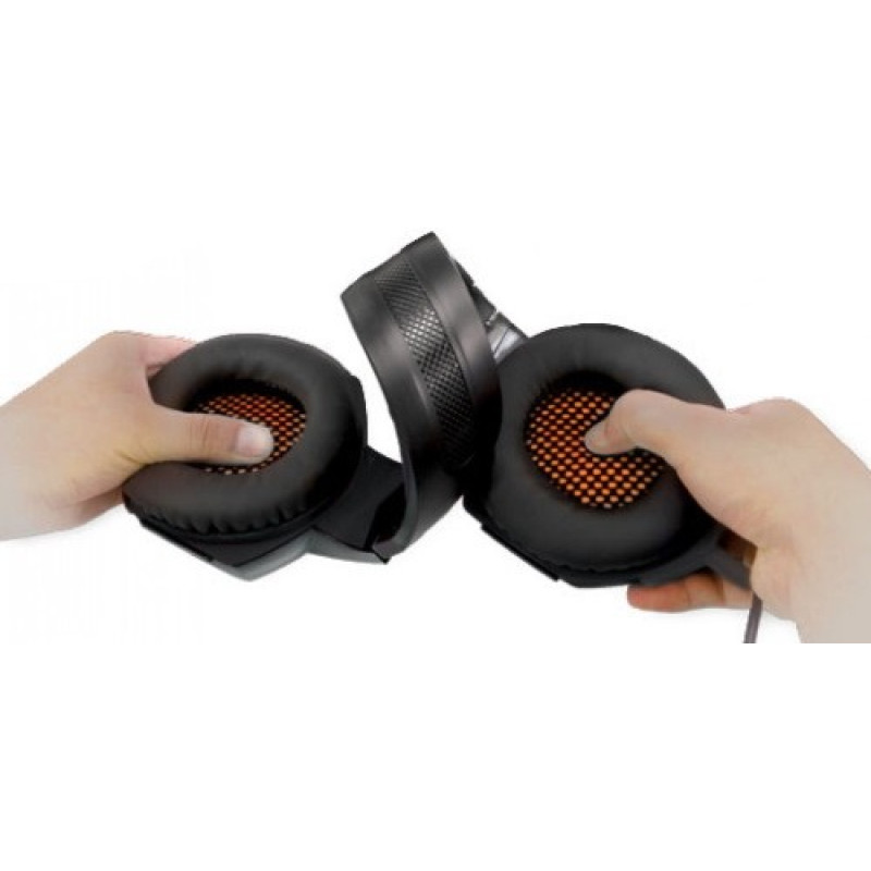 Компьютерная гарнитура REAL-EL GDX-7700 Surround 7.1 Black-orange (EL124100016)