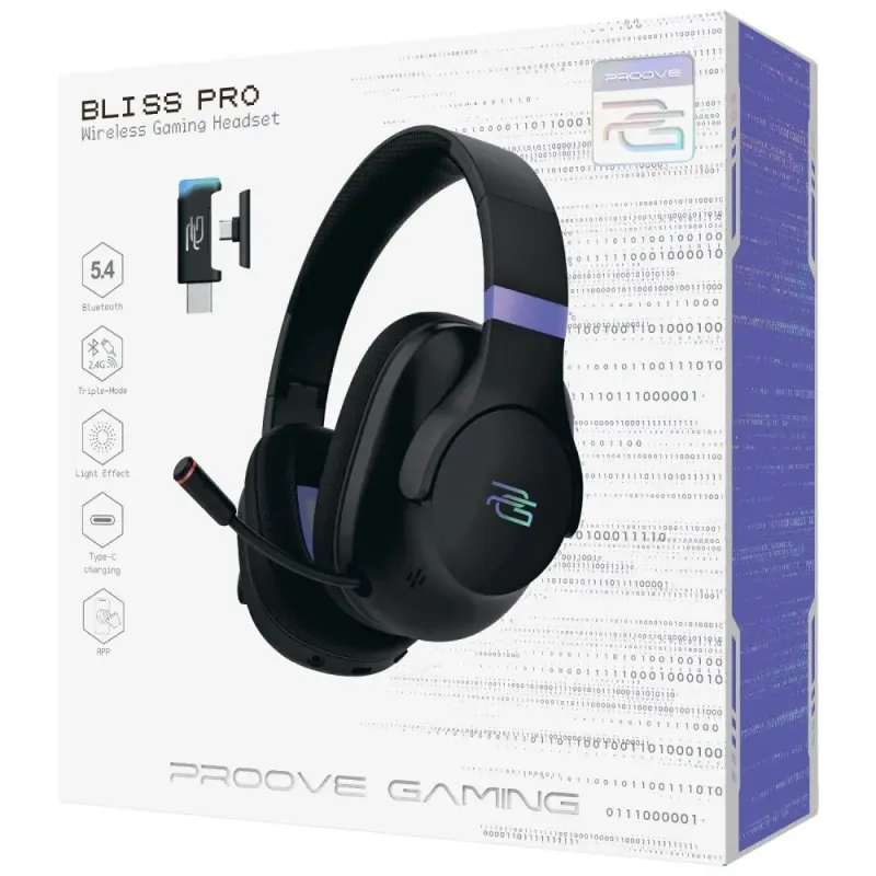 Компьютерная гарнитура Proove Gaming Bliss Pro Wireless Black (GHBLPPP10001)
