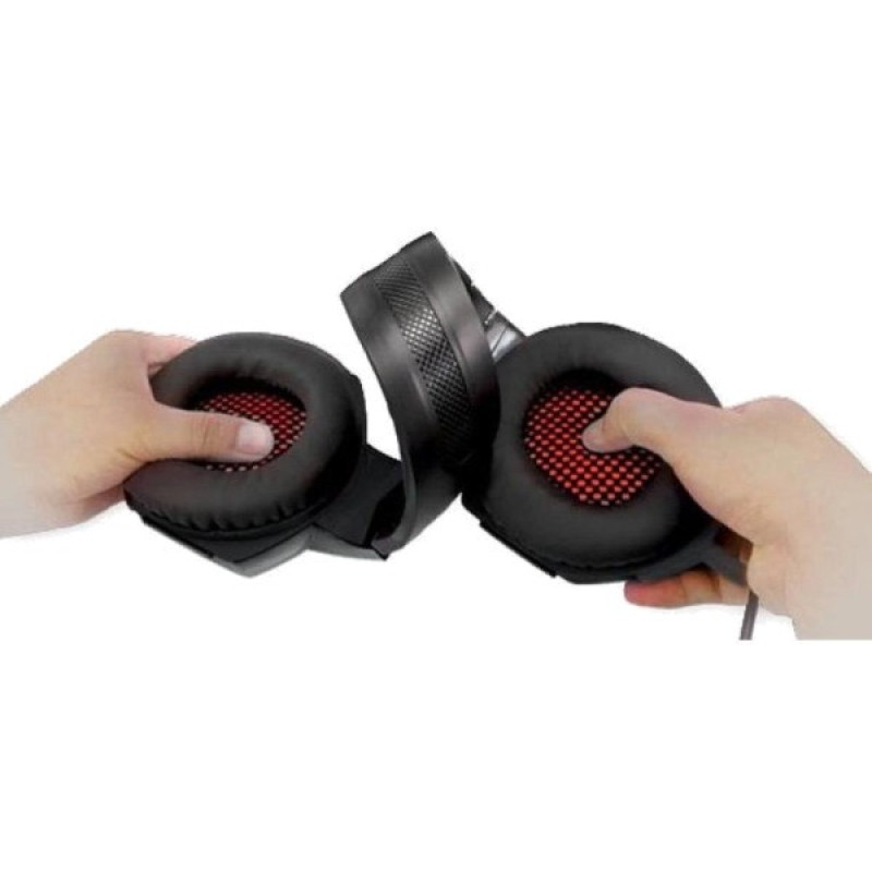Компьютерная гарнитура REAL-EL GDX-8000 Vibration Surround 7.1 BackLit Black-Red (EL124100017)