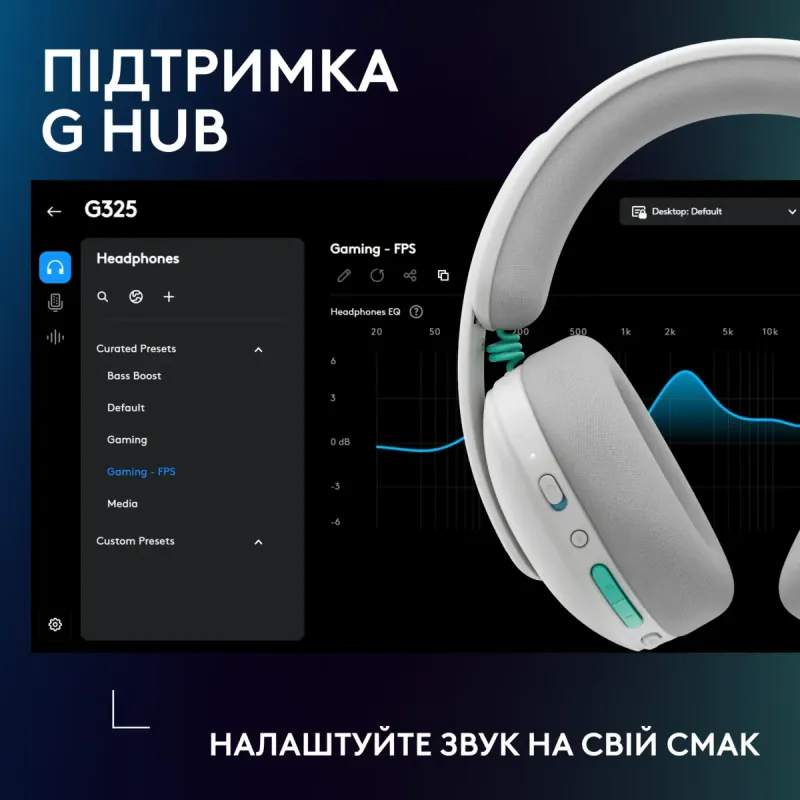 Комп'ютерна гарнітура Logitech G325 Lightspeed Wireless White (981-001531)