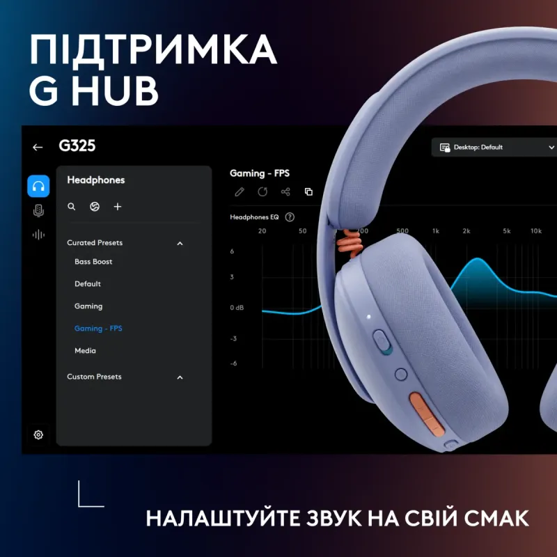 Комп'ютерна гарнітура Logitech G325 Lightspeed Wireless Lilac (981-001538)