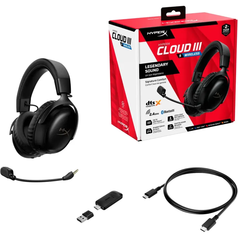 Комп'ютерна гарнітура HyperX Cloud III S Wireless Black (A59YZAA)