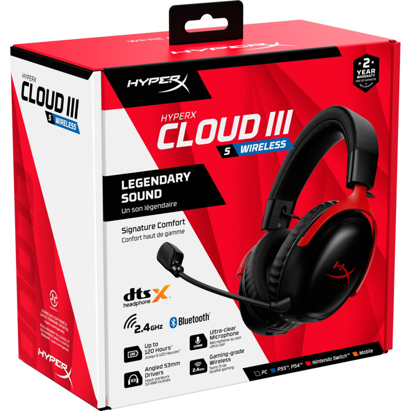 Компьютерная гарнитура HyperX Cloud III S Wireless Black-Red (A59Z0AA)