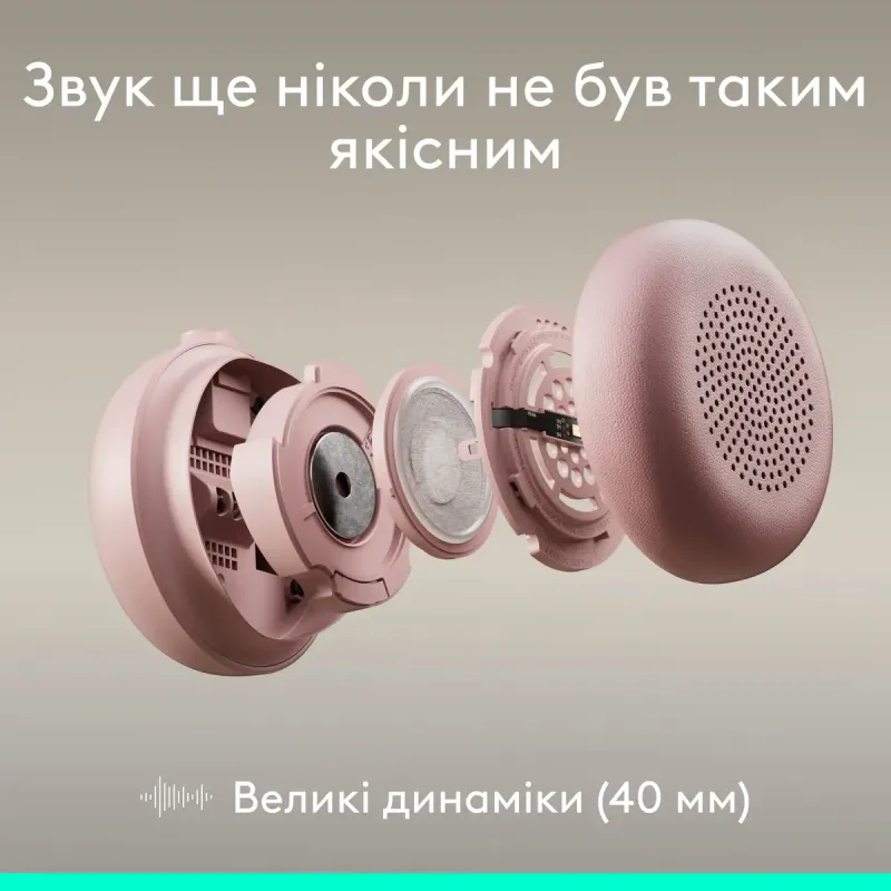 Комп'ютерна гарнітура Logitech Zone Wired 2 Rose (981-001620)