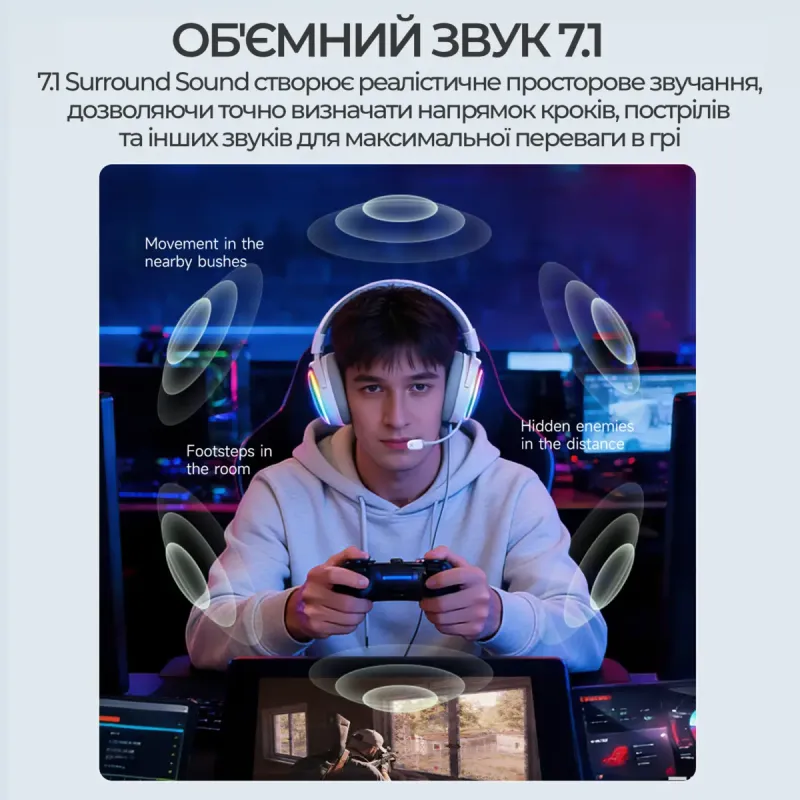 Компьютерная гарнитура Ajazz AHM10 Max Black (AHM10-MAX-B)