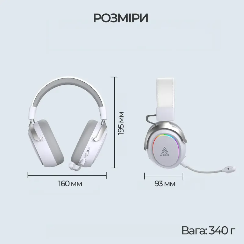 Компьютерная гарнитура Ajazz AHM10 Max White (AHM10-MAX-W)