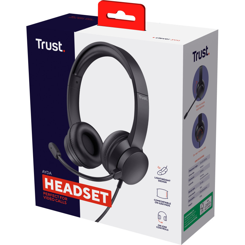 Trust Ayda mini-jack 3.5mm Black (25087)