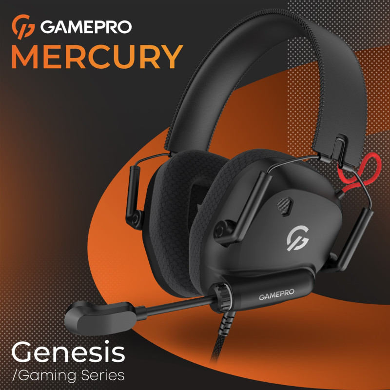 Комп'ютерна гарнітура GamePro Genesis Mercury Black (HS120B)