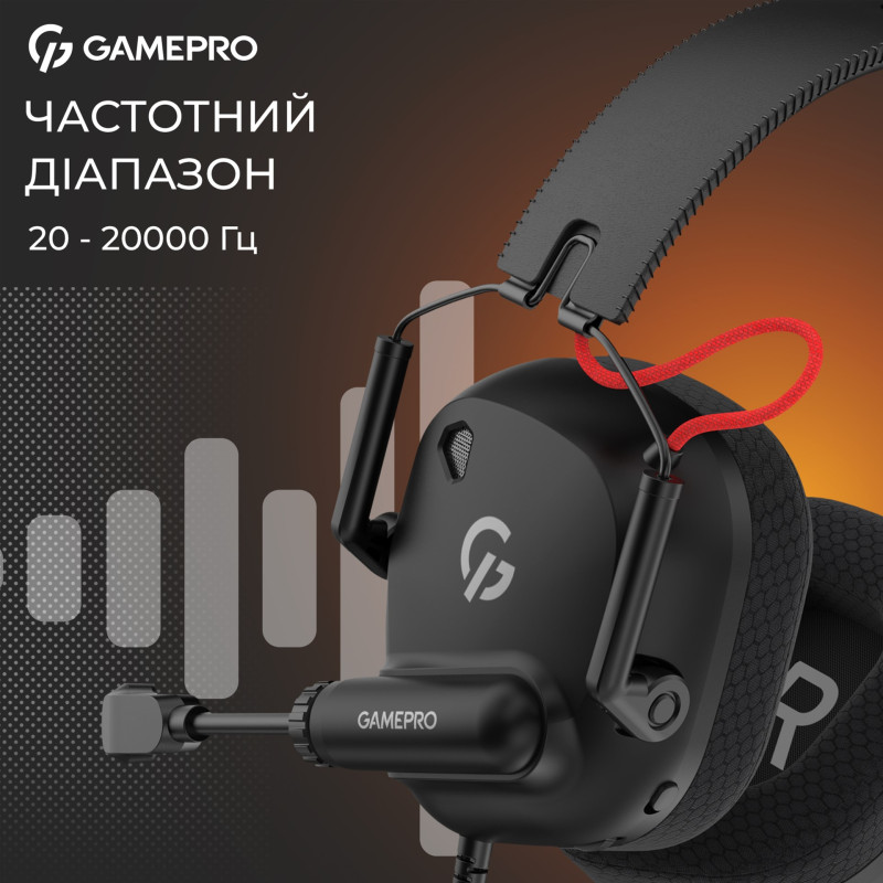 Комп'ютерна гарнітура GamePro Genesis Mercury Black (HS120B)