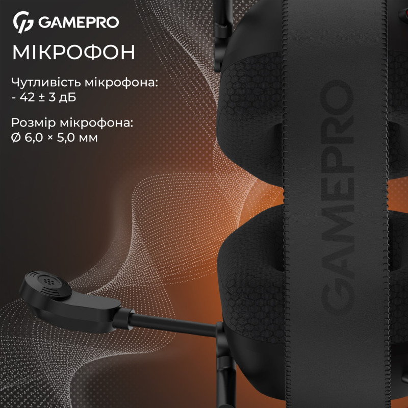 Комп'ютерна гарнітура GamePro Genesis Mercury Black (HS120B)