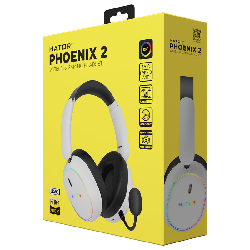 Комп'ютерна гарнітура HATOR Phoenix 2 Wireless White (ESH41)