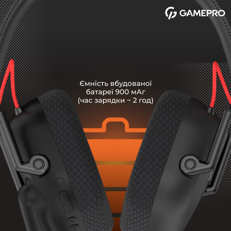 Комп'ютерна гарнітура GamePro Genesis Mercury Pro 3-Mode Black (HSW120B)