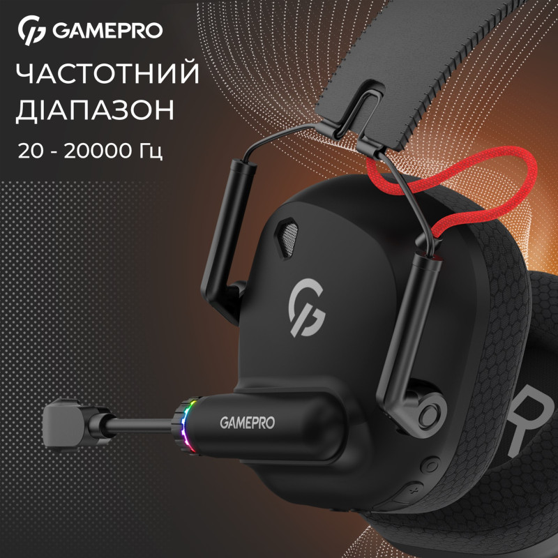 Комп'ютерна гарнітура GamePro Genesis Mercury Pro 3-Mode Black (HSW120B)