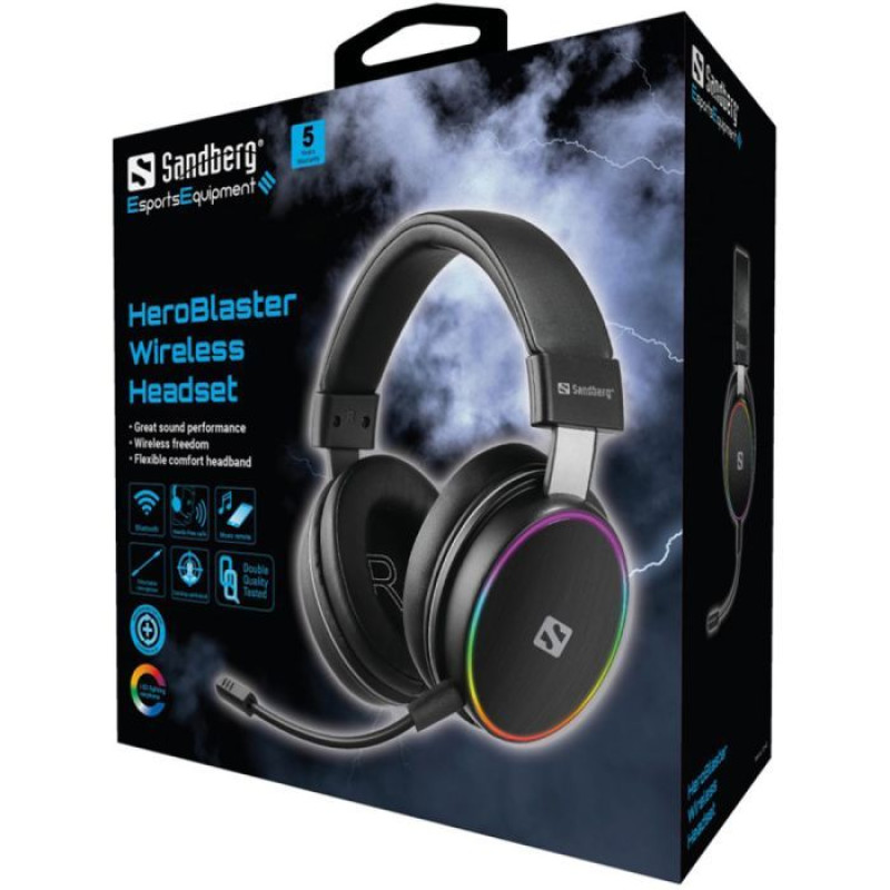 Компьютерная гарнитура Sandberg HeroBlaster Bluetooth Black (126-42)