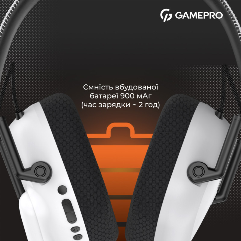 Комп'ютерна гарнітура GamePro Genesis Mercury Pro 3-Mode White (HSW120W)