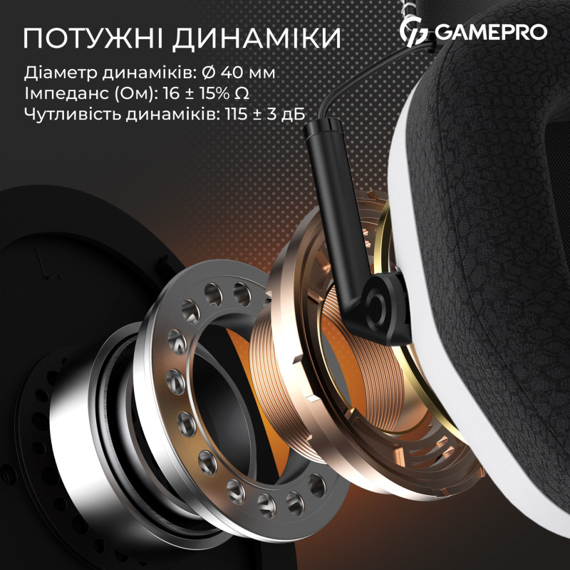 Комп'ютерна гарнітура GamePro Genesis Mercury Pro 3-Mode White (HSW120W)