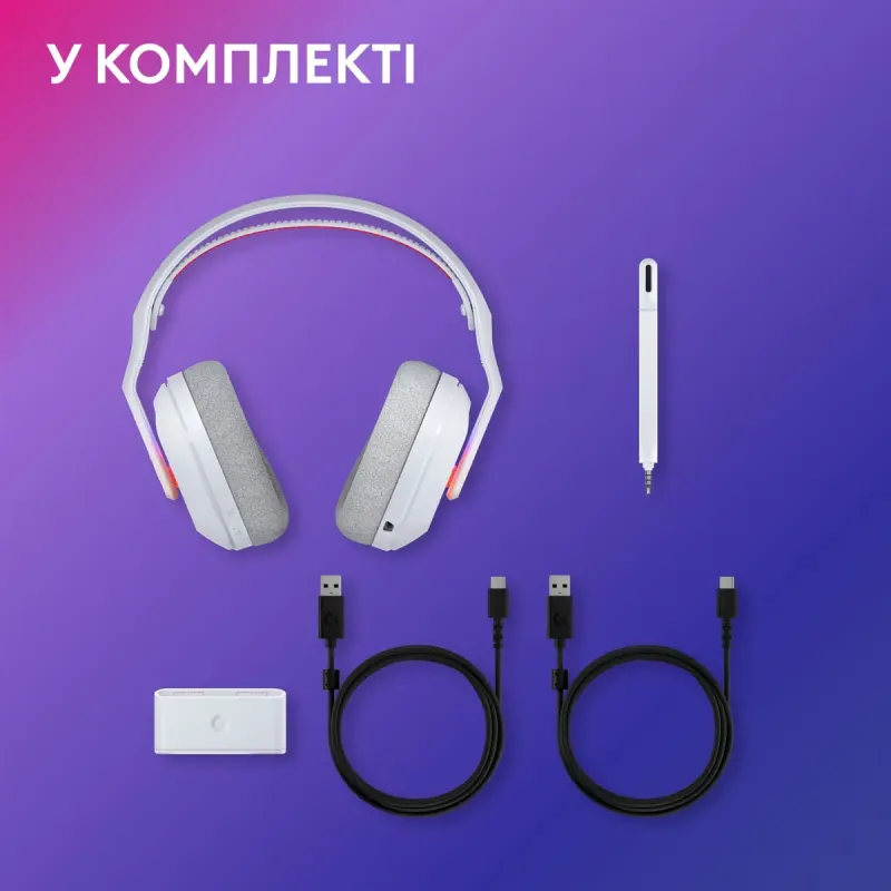 Комп'ютерна гарнітура Logitech G ASTRO A20 X Lightspeed White (939-002253)