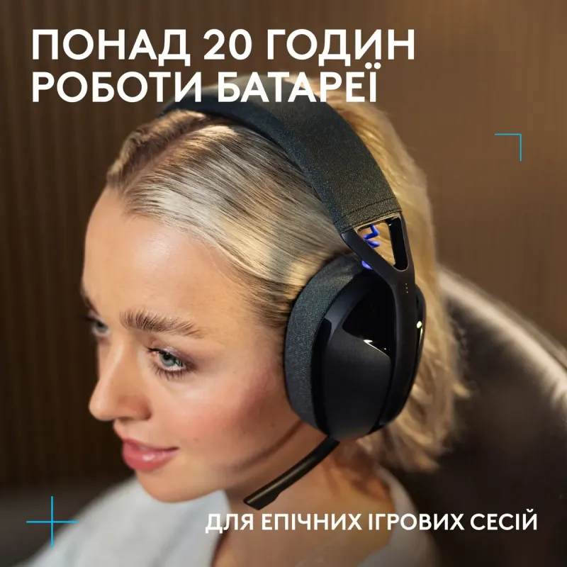 Комп'ютерна гарнітура Logitech G321 Lightspeed Wireless Black (981-001563)