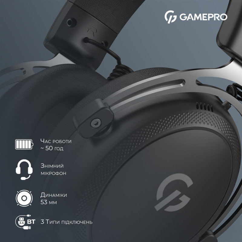 Комп'ютерна гарнітура GamePro Asgard Skald 4-Mode Black (HSW160B)