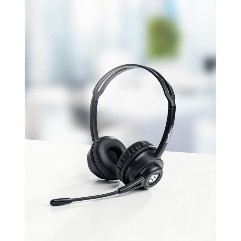 Компьютерная гарнитура Sandberg Wireless Headset ANC+ENC Black (126-44)