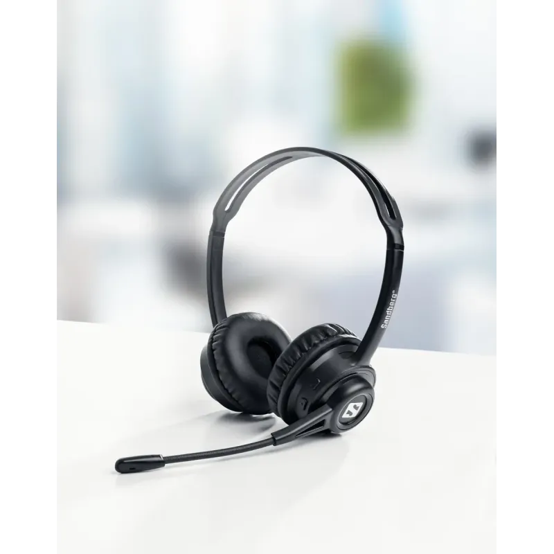 Компьютерная гарнитура Sandberg Wireless Headset ANC+ENC Black (126-44)