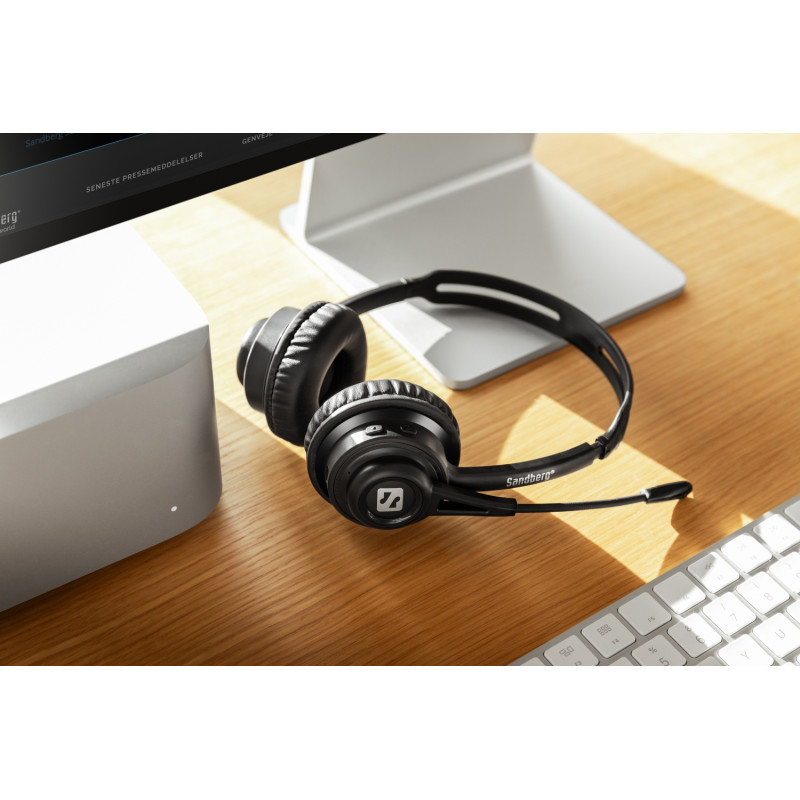 Компьютерная гарнитура Sandberg Wireless Headset ANC+ENC Black (126-44)
