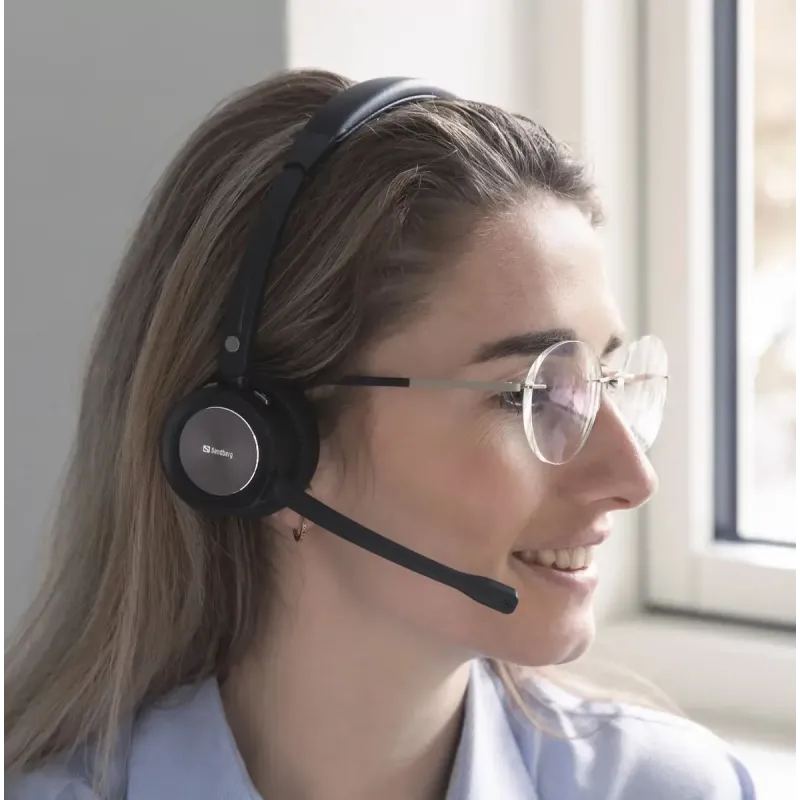 Комп'ютерна гарнітура Sandberg Wireless Office Headset Pro+ Black (126-18)