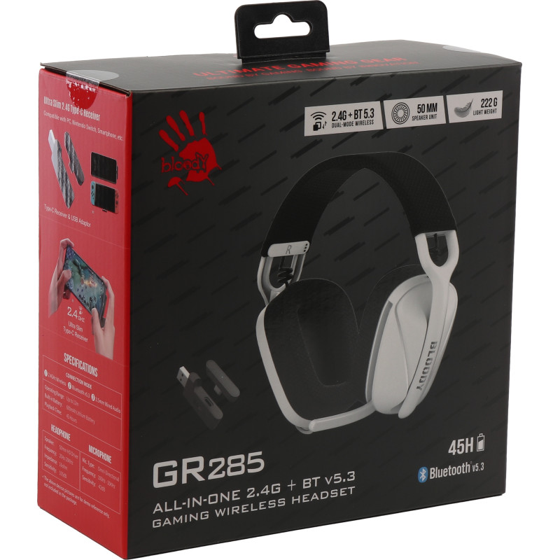 Комп'ютерна гарнітура Bloody GR285 (Sports White)