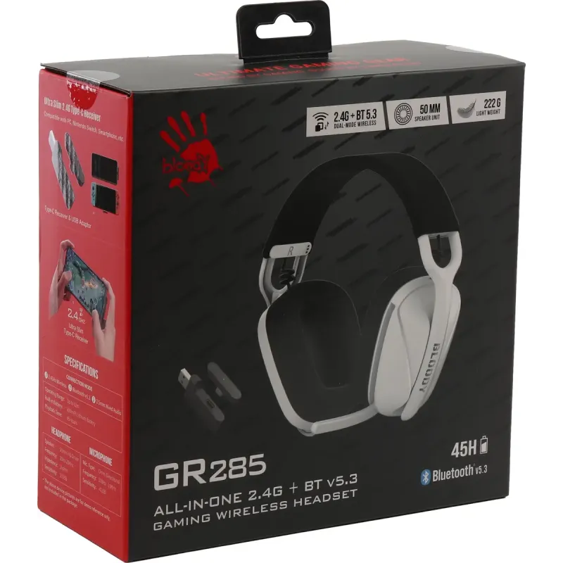 Компьютерная гарнитура Bloody GR285 (Sports White)