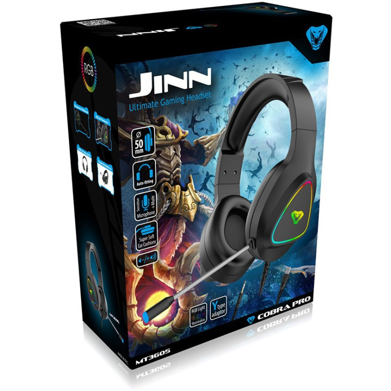 Компьютерная гарнитура Media-Tech Cobra Pro Jinn RGB Black (MT3605)