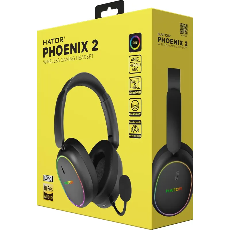 Компьютерная гарнитура HATOR Phoenix 2 Wireless Black (ESH40)