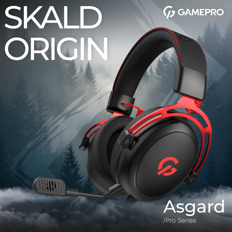 Комп'ютерна гарнітура GamePro Asgard Skald Origin Black/Red (HS850BR)