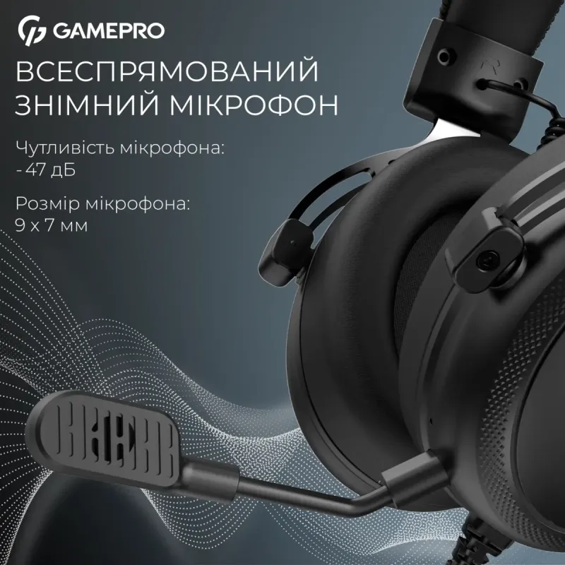 Комп'ютерна гарнітура GamePro Asgard Skald Origin Black (HS850B)