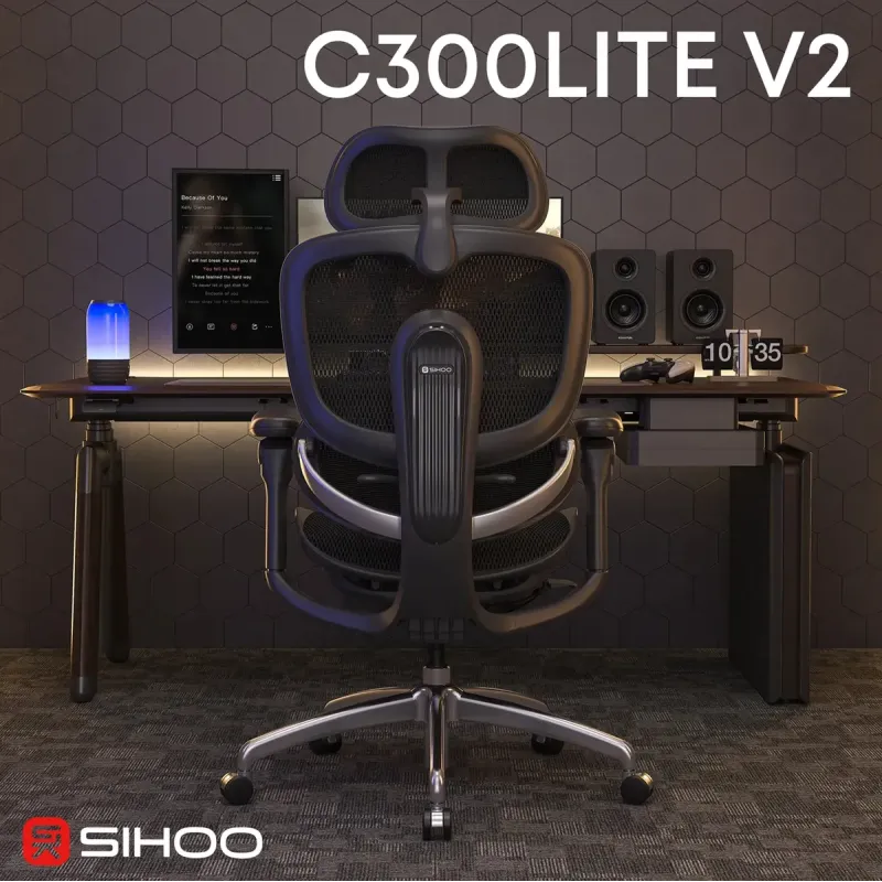 Кресло Sihoo C300 LITE V2 Black (C300-LITE-V2-B101)