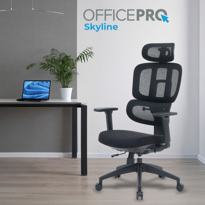 Крісло OfficePro Skyline OC580-BBB Black