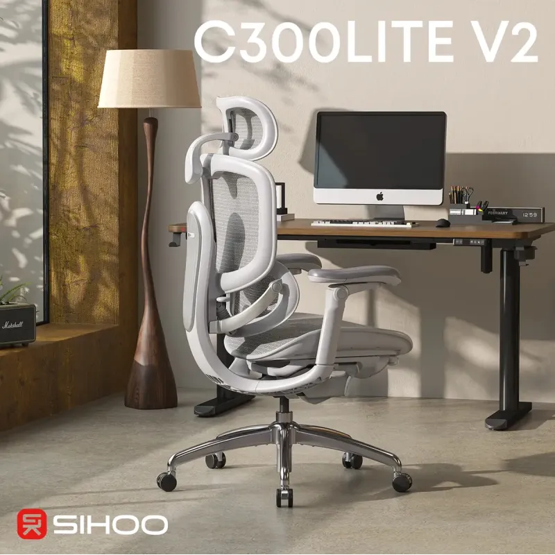 Кресло Sihoo C300 LITE V2 White (C300-LITE-V2-B102)